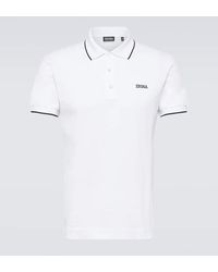 Zegna - Logo Cotton Blend Polo Shirt - Lyst