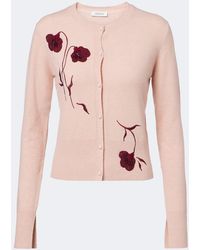 Erdem - Floral-Applique Cardigan - Lyst
