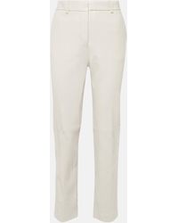JOSEPH - Coleman Cropped Leather Pants - Lyst