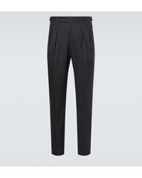 Brunello Cucinelli - Virgin Wool Straight Pants - Lyst