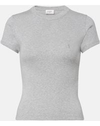 Saint Laurent - Cassandre Cotton Jersey T-Shirt - Lyst