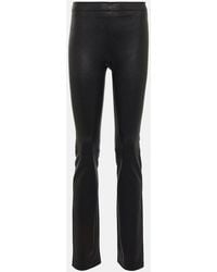 Stouls - Cropped Leather Trousers - Lyst