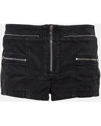 Isabel Marant - Low-Rise Jeansshorts Lary - Lyst