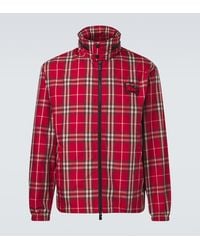 Burberry - Jacke Check Aus Einem Wollgemisch - Lyst