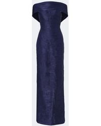 Marmar Halim - Pleated Off-Shoulder Gown - Lyst
