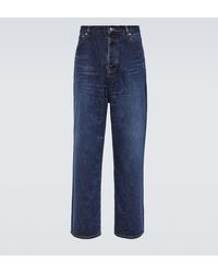 Balenciaga - Jeans a gamba larga e vita media - Lyst