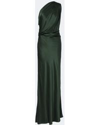 The Sei - Draped One-Shoulder Silk Satin Gown - Lyst