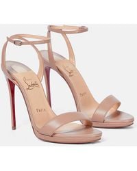 Christian Louboutin - Sandali Loubi Queen 120 in pelle - Lyst