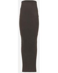Rick Owens - Dirt Pillar Leather Maxi Skirt - Lyst
