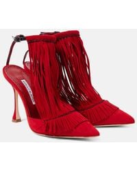 Manolo Blahnik - Fiki 105 Suede Pumps - Lyst