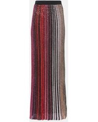 Missoni - Striped Sequined Lame Maxi Skirt - Lyst
