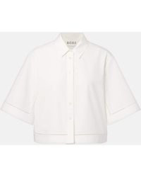 Rohe - Camisa En Popelin De Algodon Bordada - Lyst