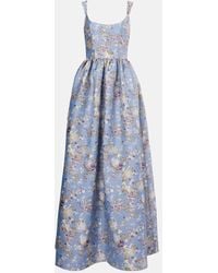 Markarian - Robe Longue En Jacquard A Fleurs - Lyst