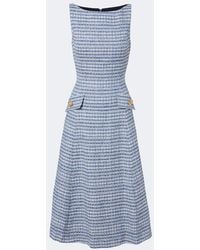 Carolina Herrera - Cotton-Blend Tweed Midi Dress - Lyst