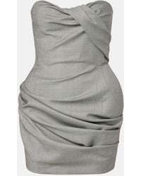 Magda Butrym - Draped Wool Corset Dress - Lyst