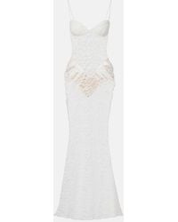Bananhot - Vecna Sheer Lace Maxi Dress - Lyst