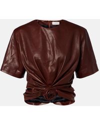 Magda Butrym - Cropped Leather Top - Lyst