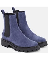 Tod's - Suede Chelsea Boots - Lyst