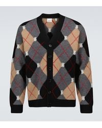 Burberry Ackerman Wool And Cashmere Cardigan - Multicolor