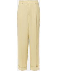 The Row - Tor Crepe Wide-leg Pants - Lyst