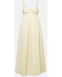 Zimmermann - Verziertes Midikleid Rhiannon Aus Leinen - Lyst