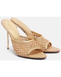 Paris Texas - Lidia Leather-Trimmed Mules - Lyst