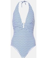 Heidi Klein - Cape Cod Printed Halterneck Swimsuit - Lyst