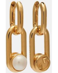 Gucci - Boucles D'Oreilles Interlocking G A Ornements - Lyst