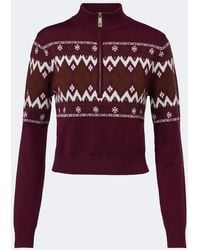 Perfect Moment - Fair Isle Wool Half-Zip Sweater - Lyst
