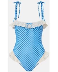 Montce - Jacelyn Plaid Ruffled Swimsuit - Lyst