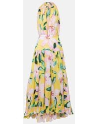 Alexandra Miro - Marie Rose Floral Cotton Midi Dress - Lyst
