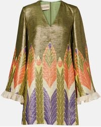 Valentino - Escape Printed Silk-Blend Minidress - Lyst