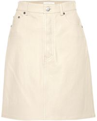 Helmut Lang Leather Miniskirt - White