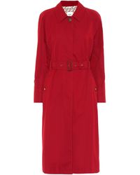 Burberry Tropical Gabardine Car Coat - Red
