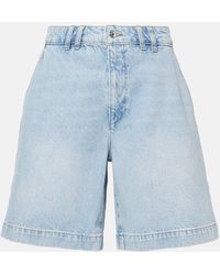 FRAME - The Trouser Short Denim Bermuda Shorts - Lyst