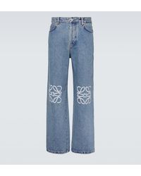 Loewe - Jeans rectos con anagrama - Lyst