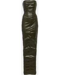 Rick Owens - Abito Strapless Coated-denim Gown - Lyst