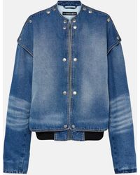 Y. Project - Snap Off Denim Bomber Jacket - Lyst