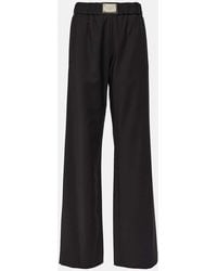Dolce & Gabbana - Wool-Blend Wide-Leg Pants - Lyst