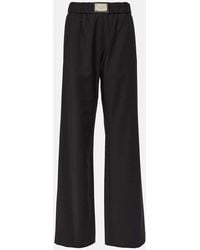 Dolce & Gabbana - Wool-blend Wide-leg Pants - Lyst