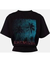 Balenciaga - Logo Cropped Cotton Jersey T-Shirt - Lyst