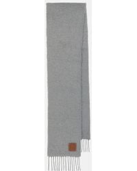 Loewe - Medium-Weight Mohair And Wool Fringed Scarf - Lyst