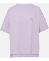 Loewe - Anagram-embroidered Boxy-fit Cotton-jersey T-shirt X - Lyst