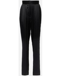 TOVE - Remi High-Rise Silk Straight Pants - Lyst