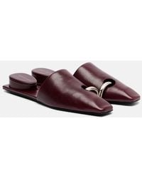 Tory Burch - Pierced Leather Mules - Lyst