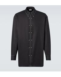 Lemaire - Embellished Cotton Satin Shirt - Lyst