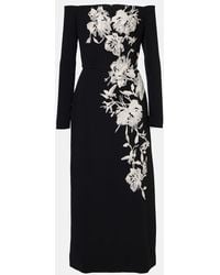 Elie Saab - Abito Midi Con Ricamo - Lyst
