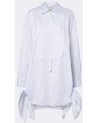 JW Anderson - Striped Cotton Twill Shirt Dress - Lyst