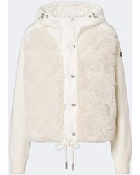 Moncler - Wool And Cashmere Down Padded Cardigan - Lyst