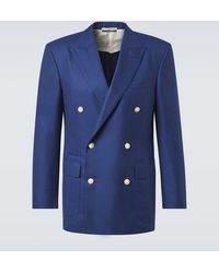 dunhill - Double-Breasted Cashmere Blazer - Lyst